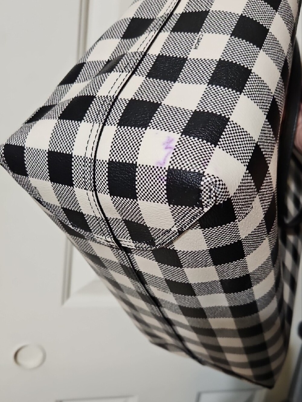 Coach EUC Plaid City Tote - Picture 8 of 9